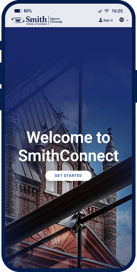 SmithConnect app home screen on a mobile phone